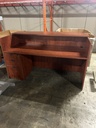 30" x 72" Reception Desk w/Transaction Top  & LH Return- Single Ped BBF - Cherry (AS IS)