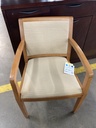 Maple Frame w/Stripe Fabric Side Chairs 