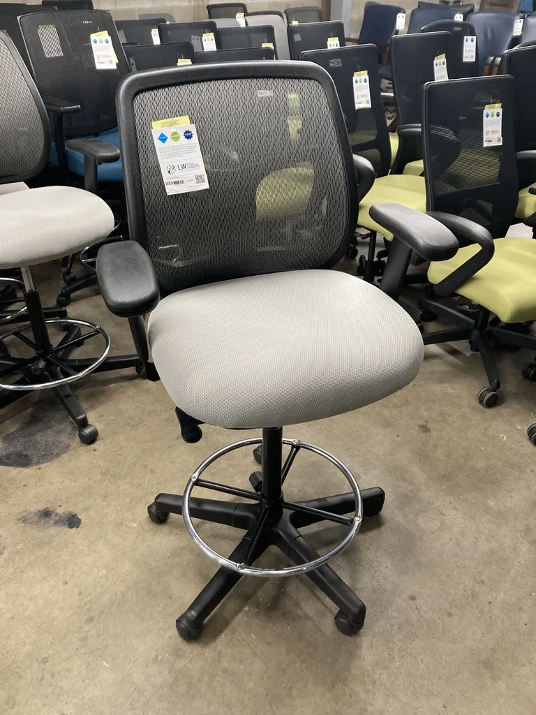 Grey Seat Mesh back with arms