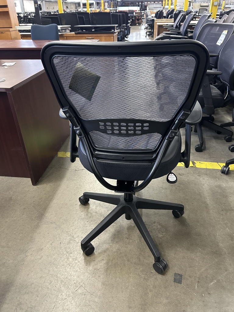 Mesh Back, Black Vinyl Seat Task Chair  