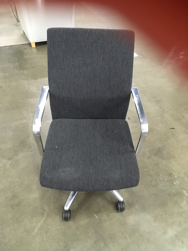 Hon Grey Fabric Chrome Arms Conference Chair