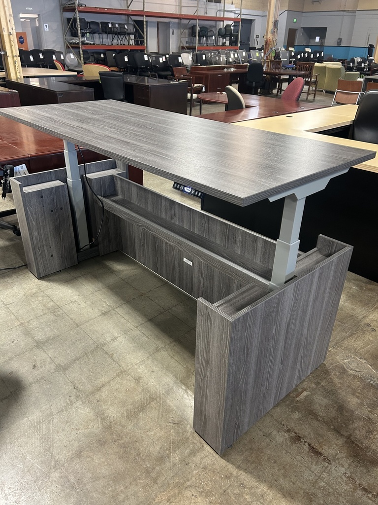 36" x 72" Sit to Stand w/Memory - Gray