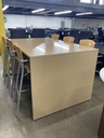 48" x 78"x41 1/2" tall maple huddle table 