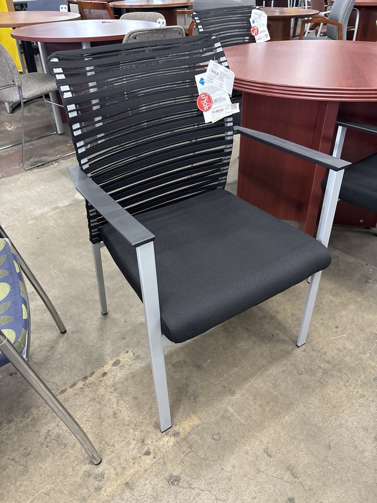 Black mesh back side chair   