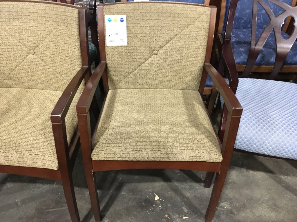 Tan Pattern Side Chairs