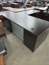 DSI 36x72L L desk 48" return Walnut
