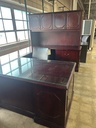36x72x105 Traditional U Shape w/Hutch, BBF & 2 Drawer Lateral - Cherry