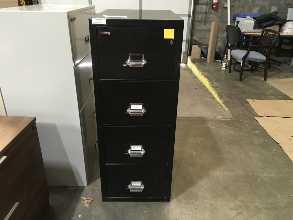 Fire King Fireproof 4 Drawer Vertical Black