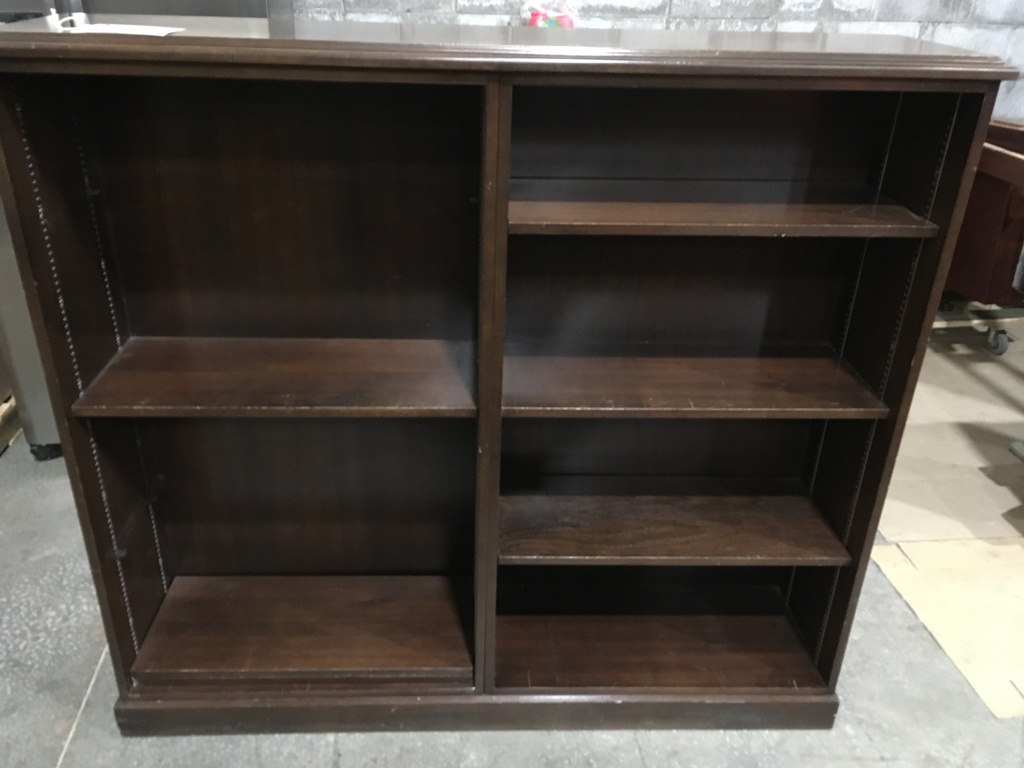 Double Bookcase Walnut 60" Wide