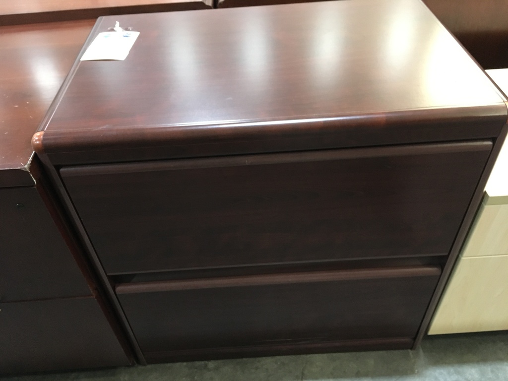 2 Drawer Lateral File Mahogany 31"
