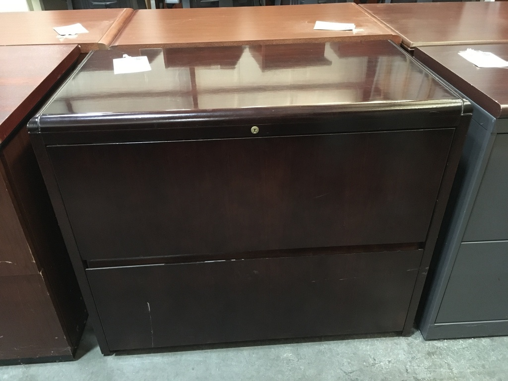 2 Drawer Lateral Dark Mahogany 36"