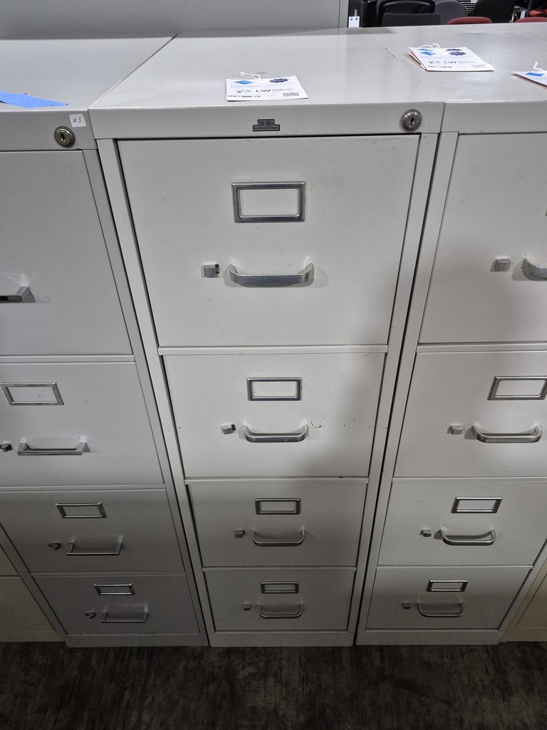 Hon 2000 Series Vertical Cabinet w/ Drop Down Walls - Putty 