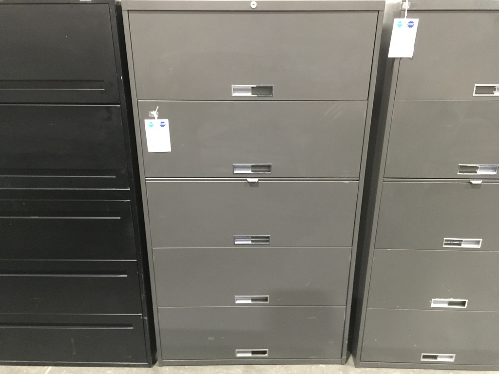5 Flip Drawer Medical File Dark Grey 