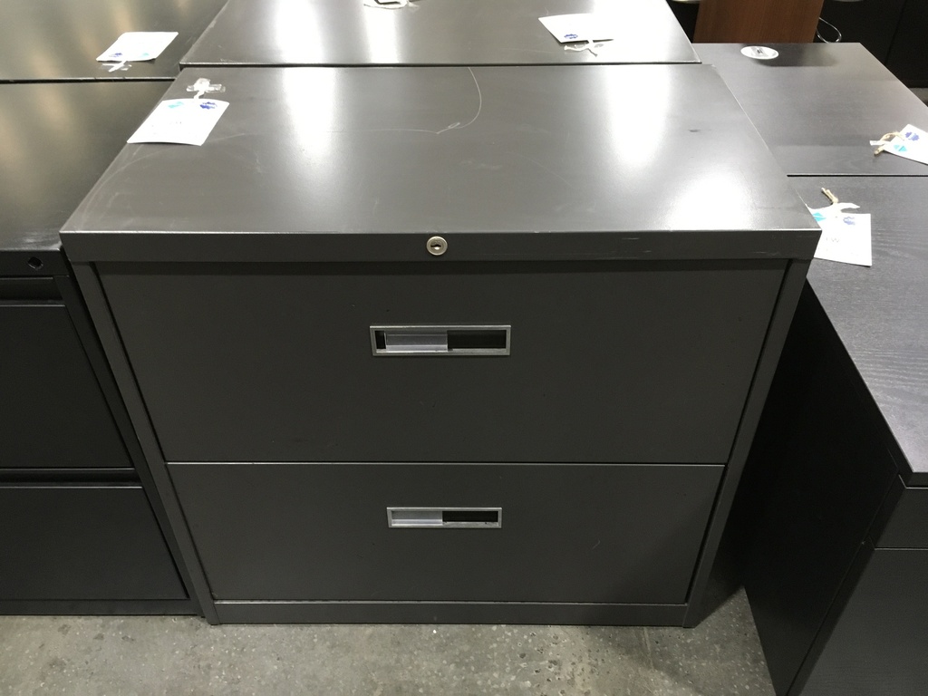 2 Drawer Lateral File Dark Grey 30"