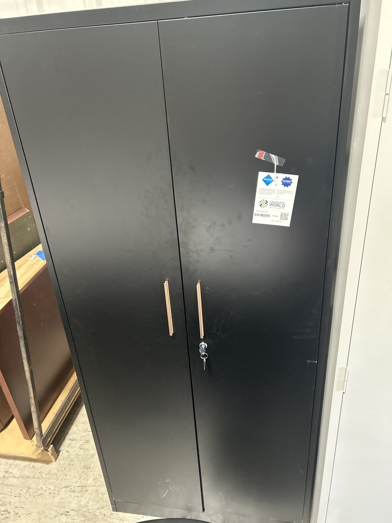 71" Black Storage Cabinet