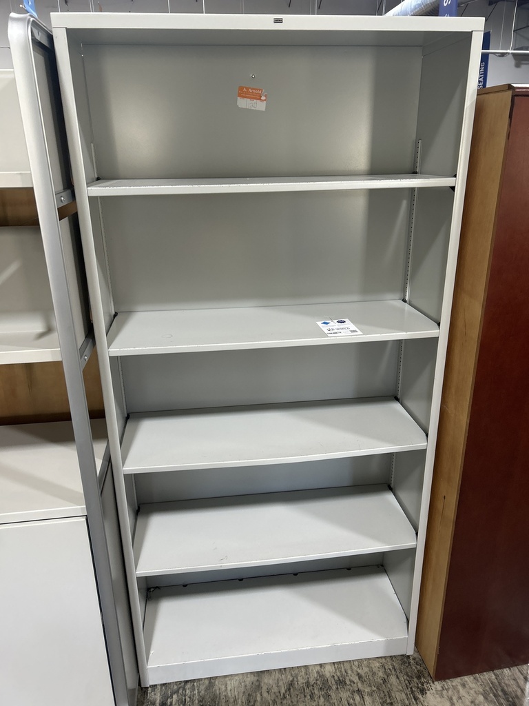 34" 5 Shelf Bookcase - Light Grey