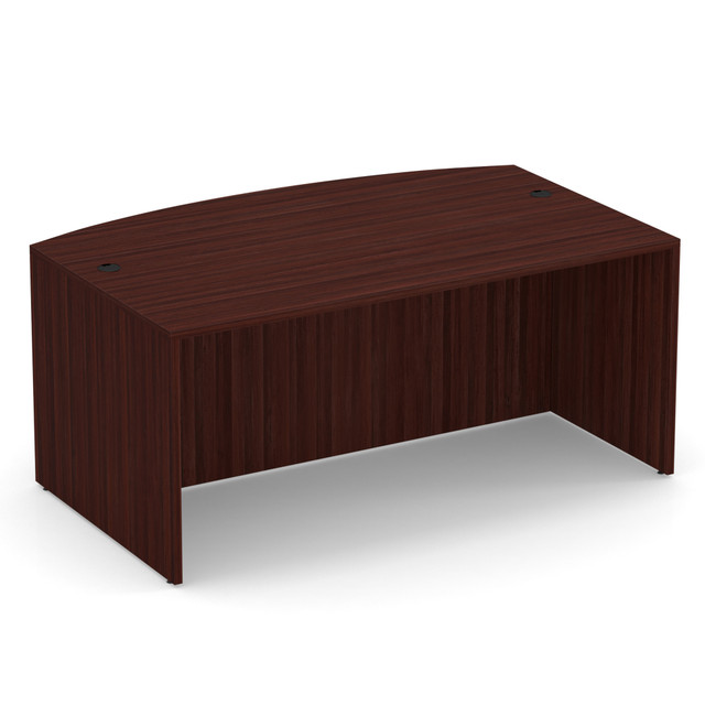 COE Laminate | 71" W Bow Front Desk Shell Mahogany