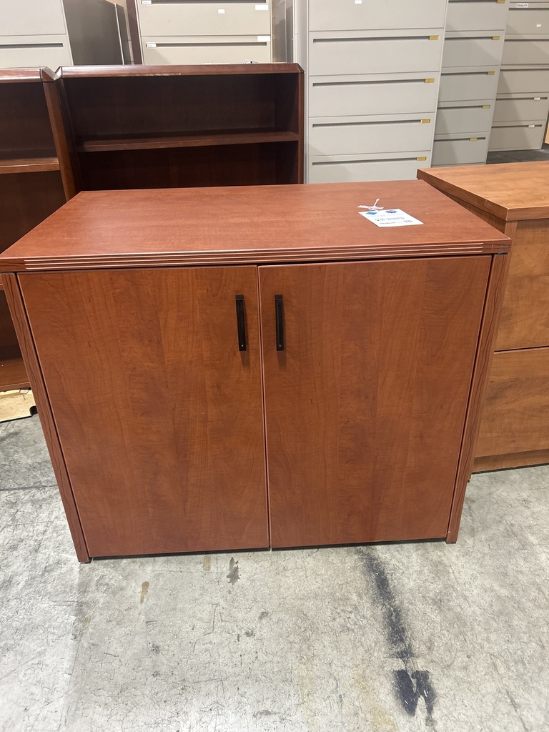 36" 2 Door Storage Cabinet - Mahogany