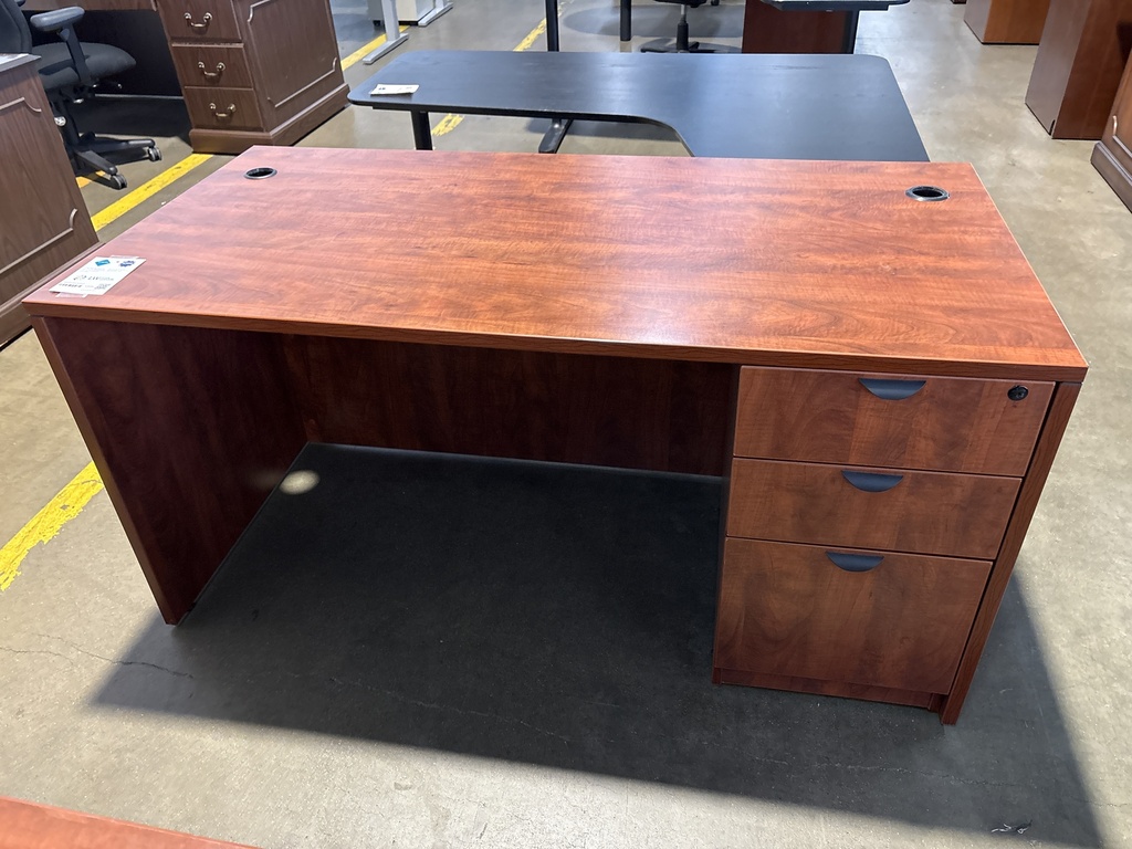 30x60 Desk Single Ped (Cherry)