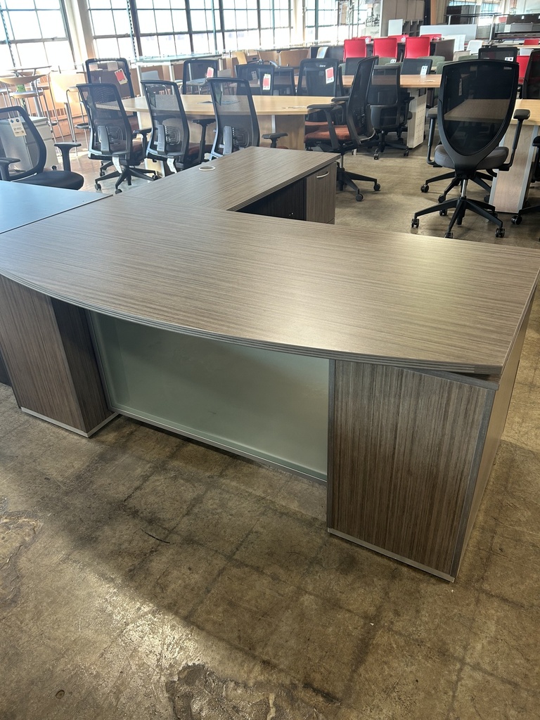 L Shape Bowfront - Gray 