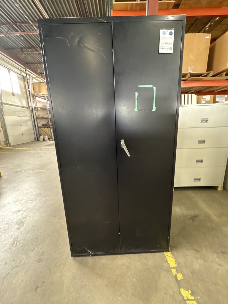 36x72 Metal (2) Door Storage Cabinet (Black)