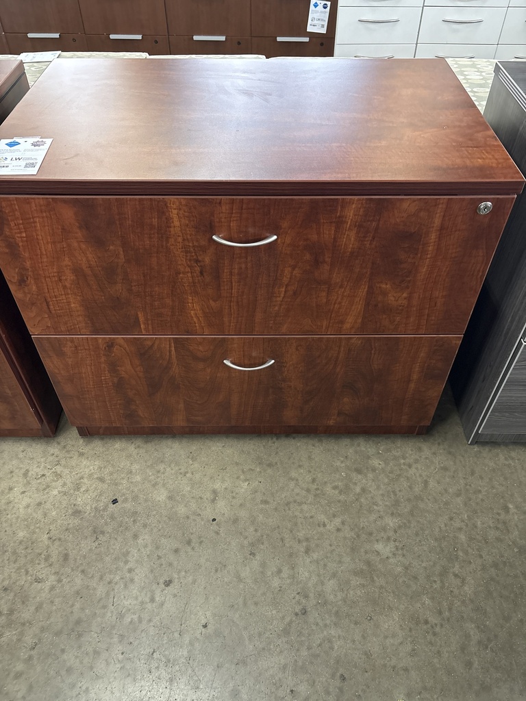36" 2 Drawer Lareral File (Cherry) 