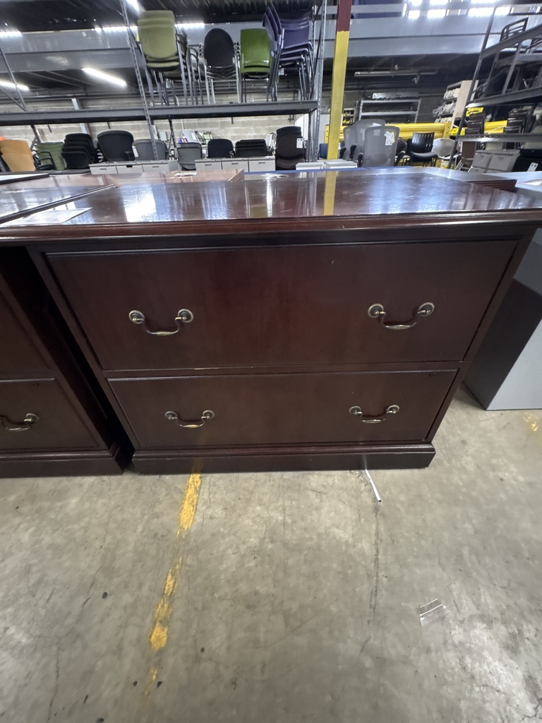 2 Drawer Traditional Lateral File (Mahogany) 