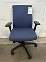 Hon Ignition Midback Blue fabric, syncro tilt, seat slide, & independent back angle, adj arms