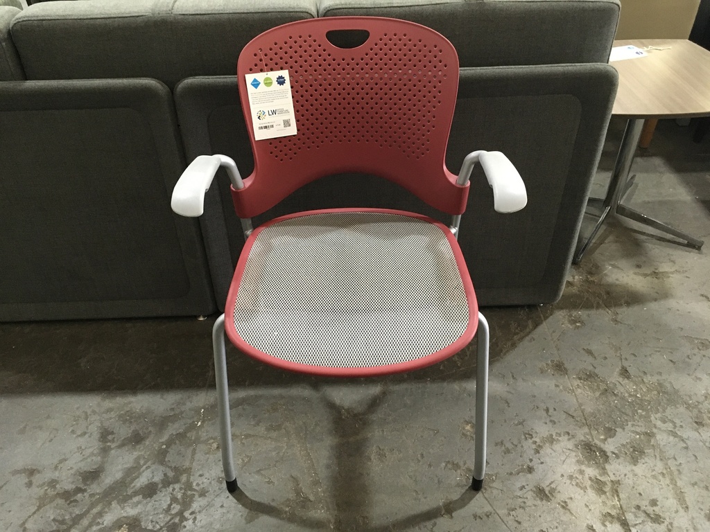 Red Capri Herman Miller Stack Chair