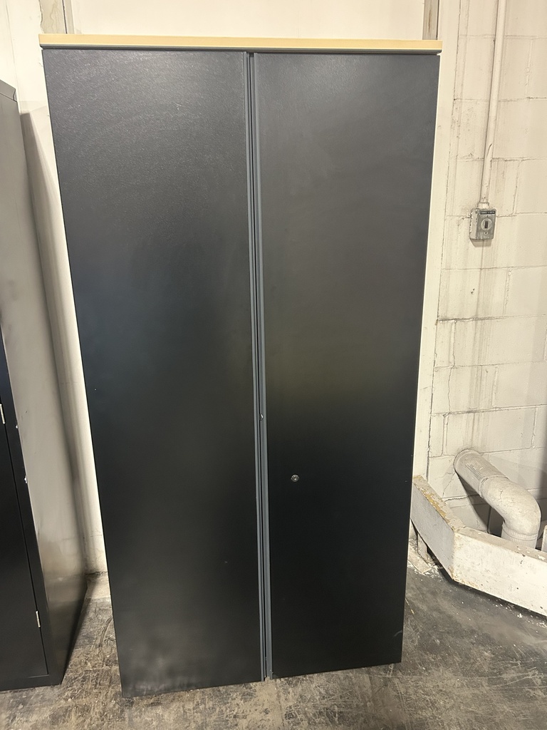 36x73 LaCasse Storage Cabinet - Black/Blonde Top 