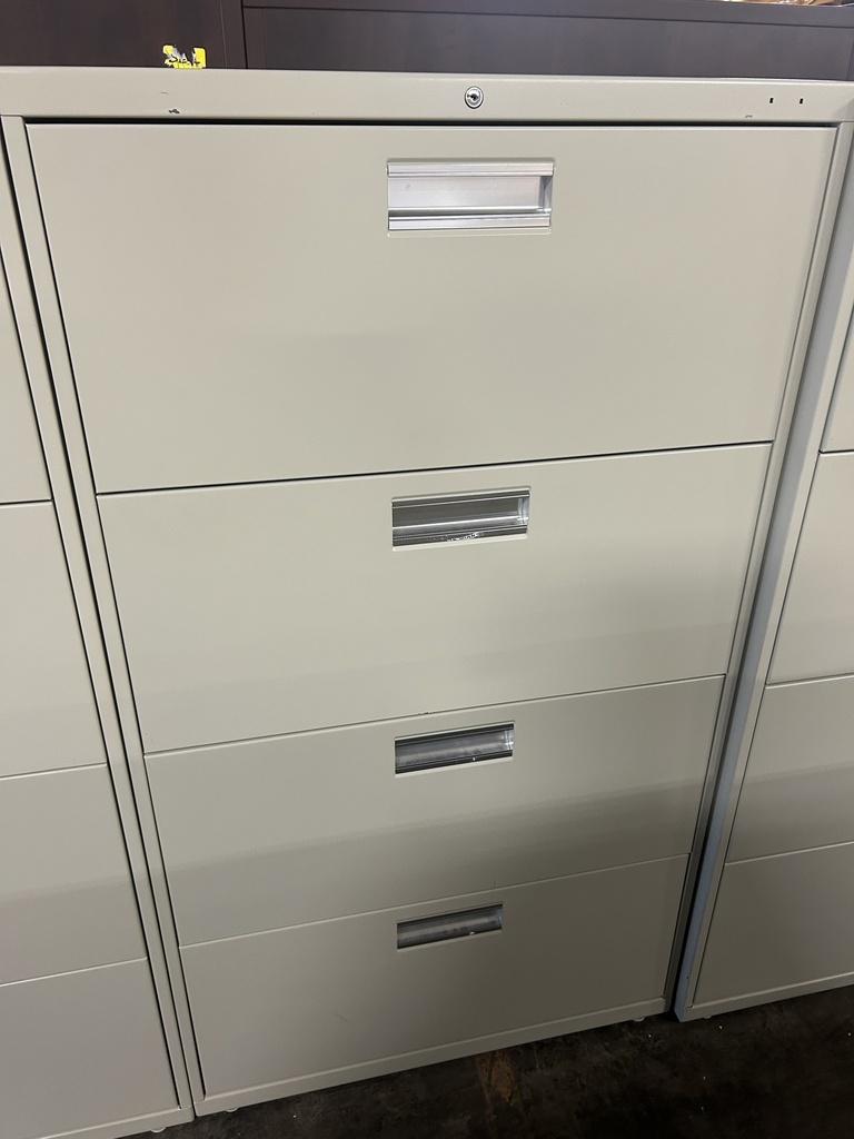30" Hon 4-Drawer Lateral Cabinet - Putty