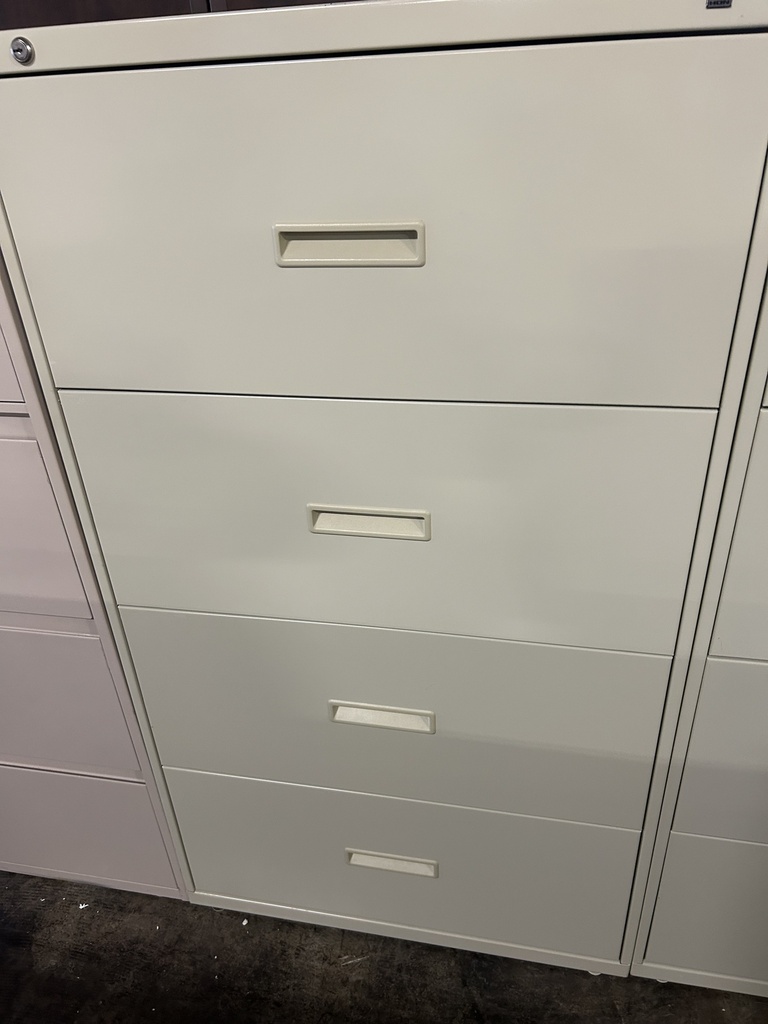 30" Hon 4-Drawer Lateral Cabinet - Putty