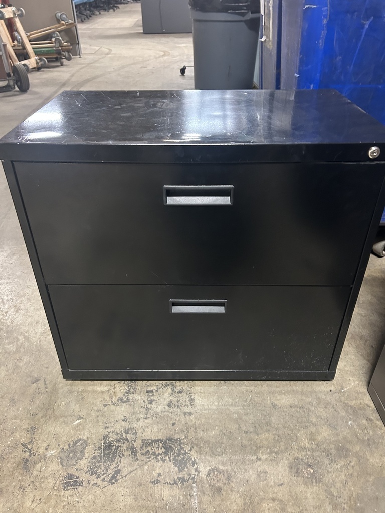 30" 2 Drawer Lateral - Black