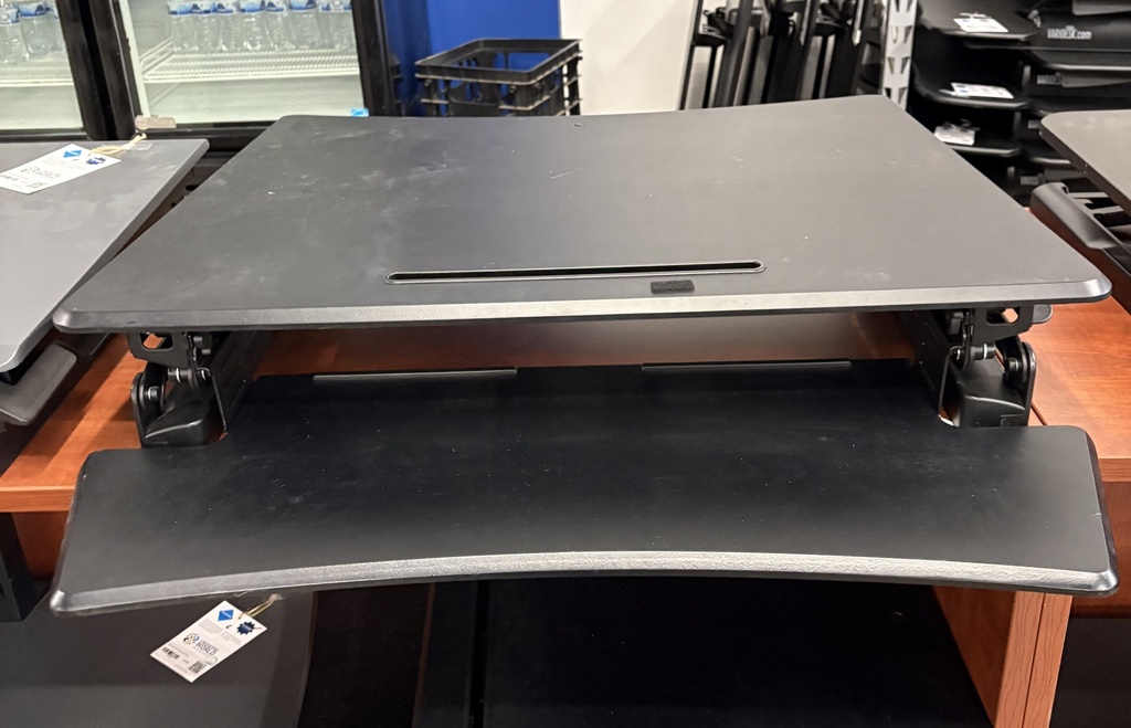 Desk top Riser, Black sit to stand, Logitech