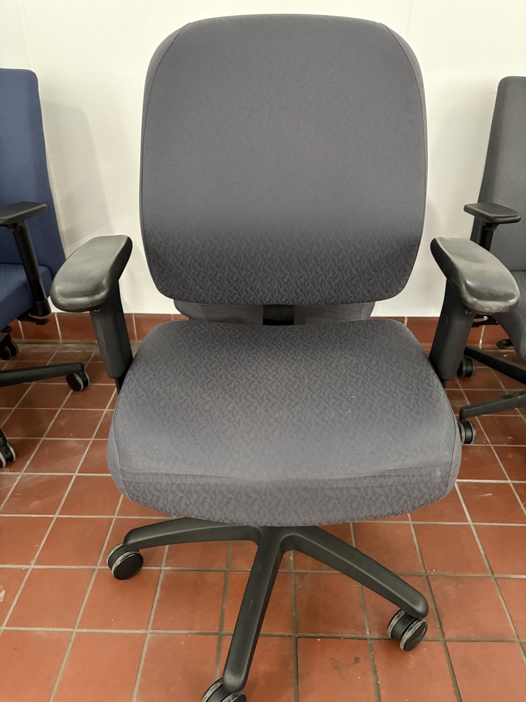 Hon "Big & Tall"  Grey fabric chair with arms, Black frame