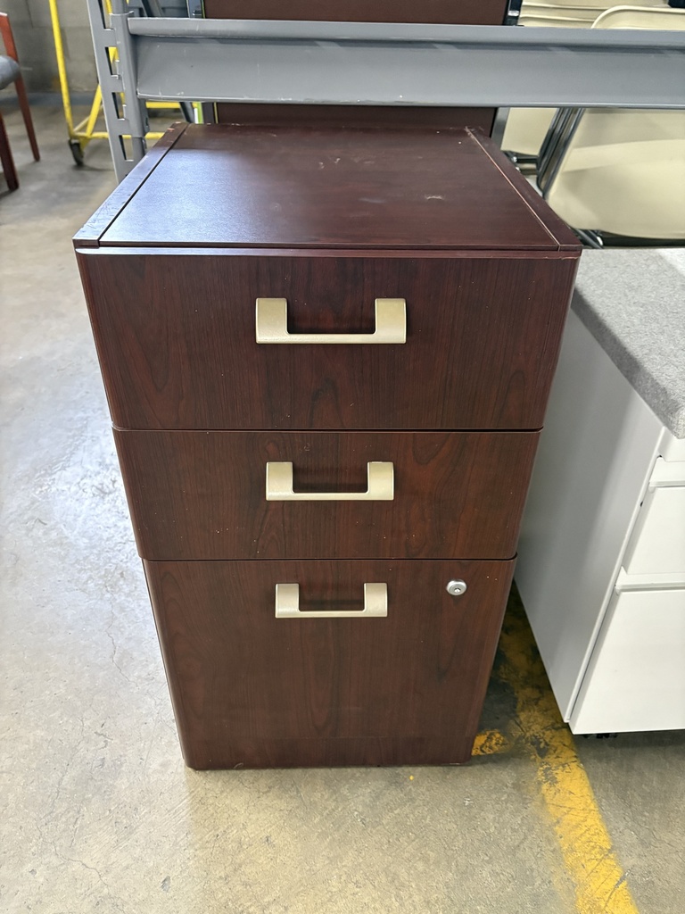 B/B/F Freestanding Pedestal, Mahogany Laminate