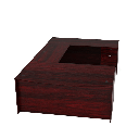 Euroline 30x71 Bow Dbl Ped U Group L Mahogany w/42" B 