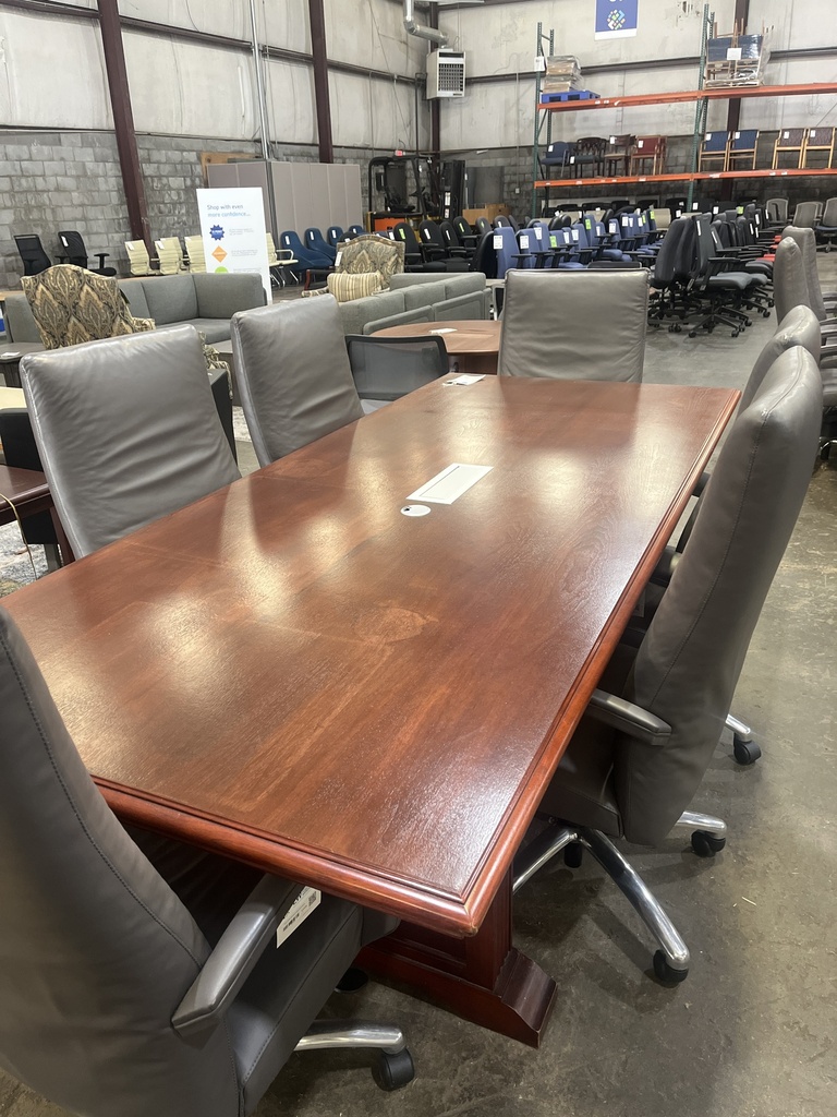 8ft Conference Table Cherry with power