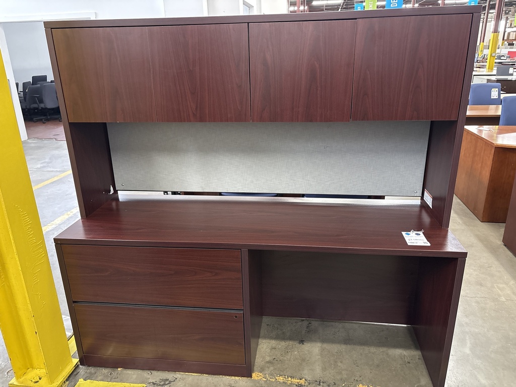 24x72 Credenza w/Hutch (Mahogany)