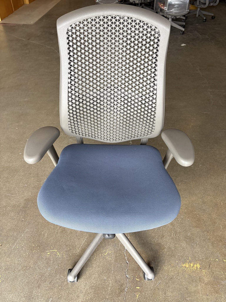 Herman Miller V2 Celle Task Chair Blue FABRIC Seat, adj arms  
