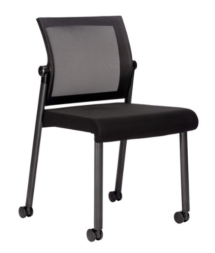 COE_Oslo Mesh Back Armless Stacking Guest Chair with Black Frame_606MM