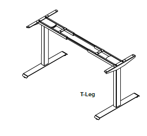SOI STS/HAT Height Adjust Base, 2 Leg, 2 Stage (T-Leg) T-Leg:	(23" D x 66" Rect Top) :	Black T-Leg:	Program Controller T-Leg:	Glides 