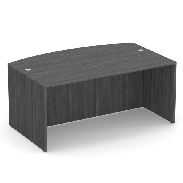COE- OS Laminate | 71"W Bow Front Desk Shell- Coastal Gray