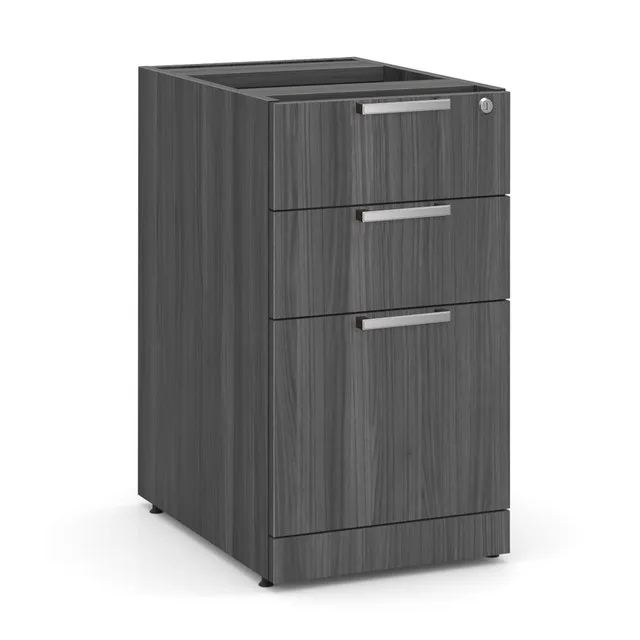 COE- OS Laminate 3 Drawer Deluxe Full Pedestal - Box/Box/File- Coastal Gray