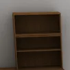 Vision 36w x 42h Bookcase Overhead, walnut heights laminate