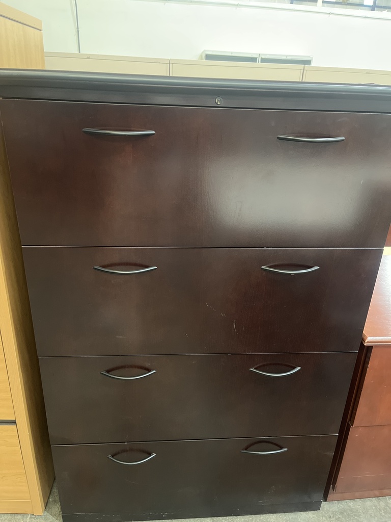 36" 4 Drawer Espresso Lateral Cabinet