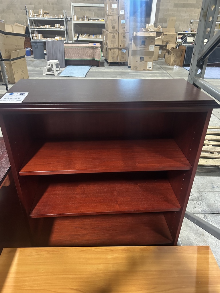 36" 4 Shelf Mahogany Bookcase