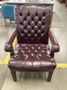 Traditional Tufted Arm Chair Maroon