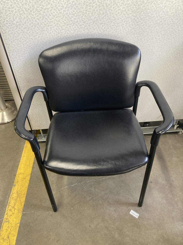 Black Vinyl Stacking Chair