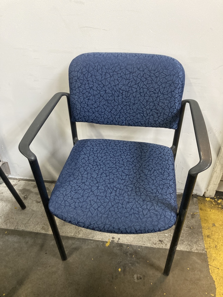Blue Pattern Stacking Chair 